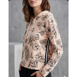 Calvin Klein Performance Peach Floral Hoodie M